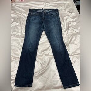 Women's Dark Blue Straight-Leg Jeans